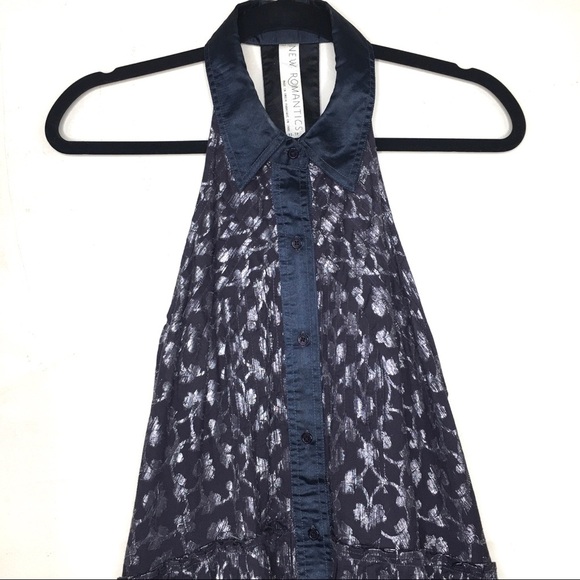 Free People New Romantics Tuxedo Halter Dress - Picture 5 of 11